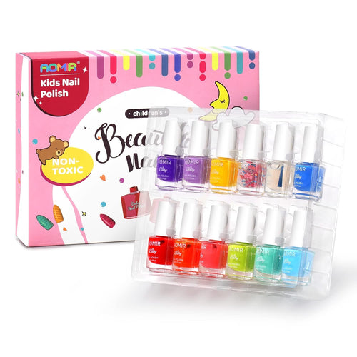 Mom & Me Kids Nail Polish Set — Water-Based, Safe & Peel-Off