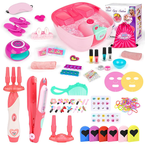 Kids Foot Spa Nail Kit & Hair Styling Tools